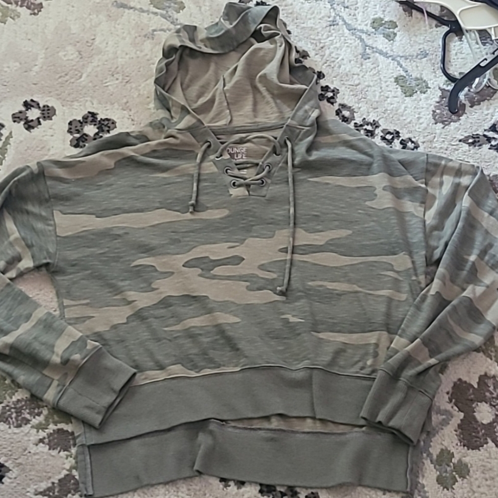 SO Green Camo Hooded Lounge Life Sweatshirt